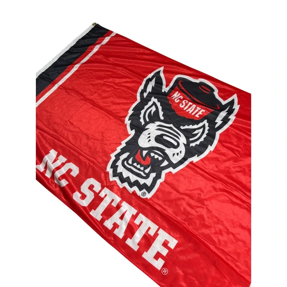 NC State Wolfpack Flag Desert Cactus Tuffy Mascot Red Black Banner 3x5‎ ft NCAA